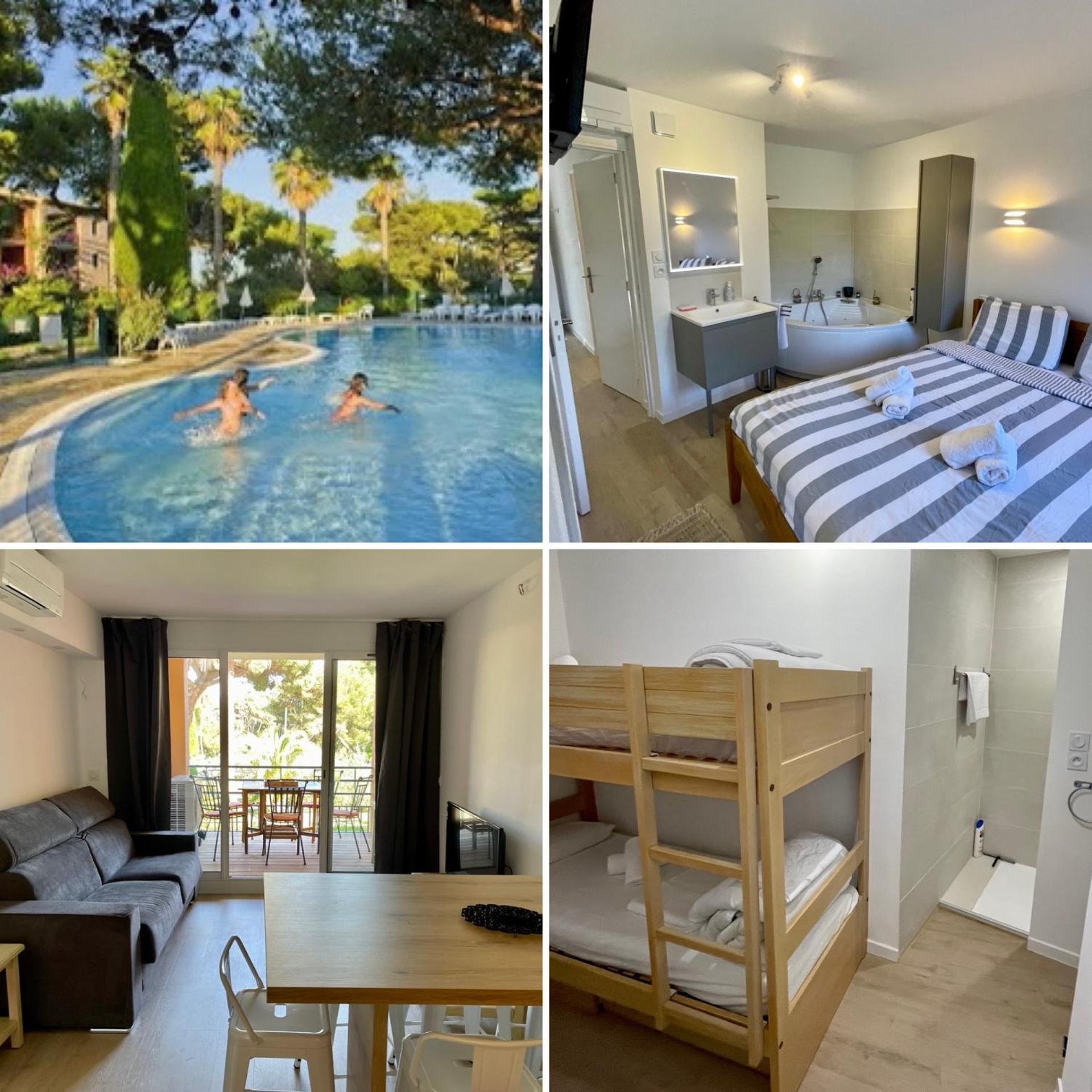 Badine Beach 5P Plage Piscine Balneo Clim Jardin Exotique Hyères Zewnętrze zdjęcie